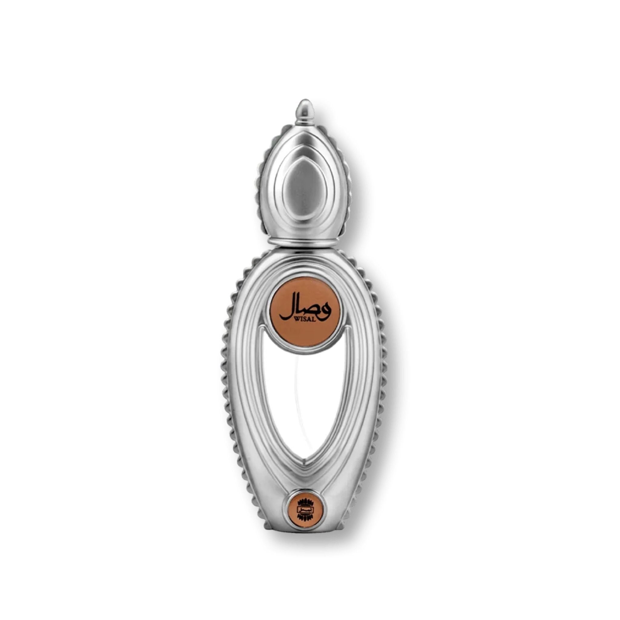 Ajmal Wisal For Women Edp 50ml luxury bottle front view, featuring its signature gold design element