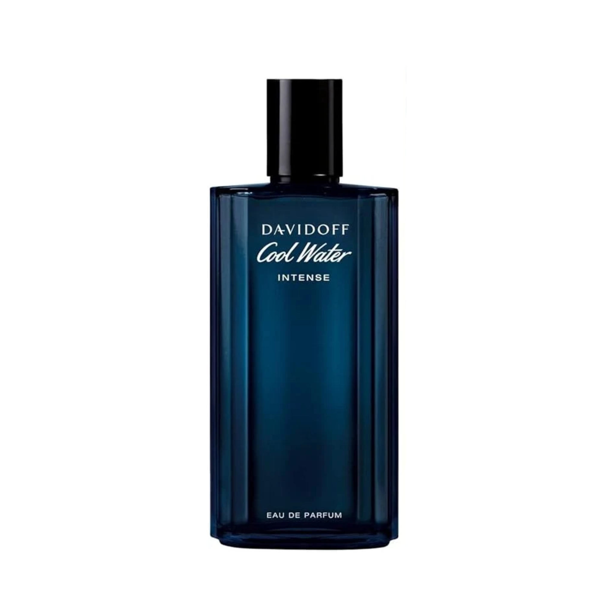 Davidoff Cool Water Intense For Men EDP 125ml bottle front view featuring the iconic blue glass design