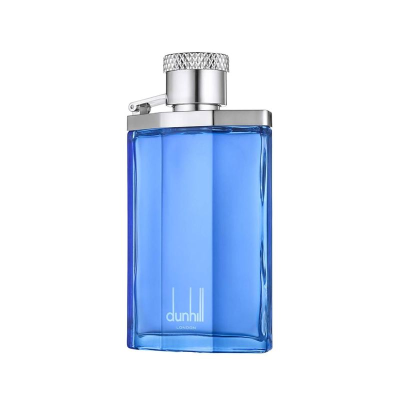 Dunhill Desire Blue For Men EDT 100ml bottle front view showing the signature vibrant blue flask design