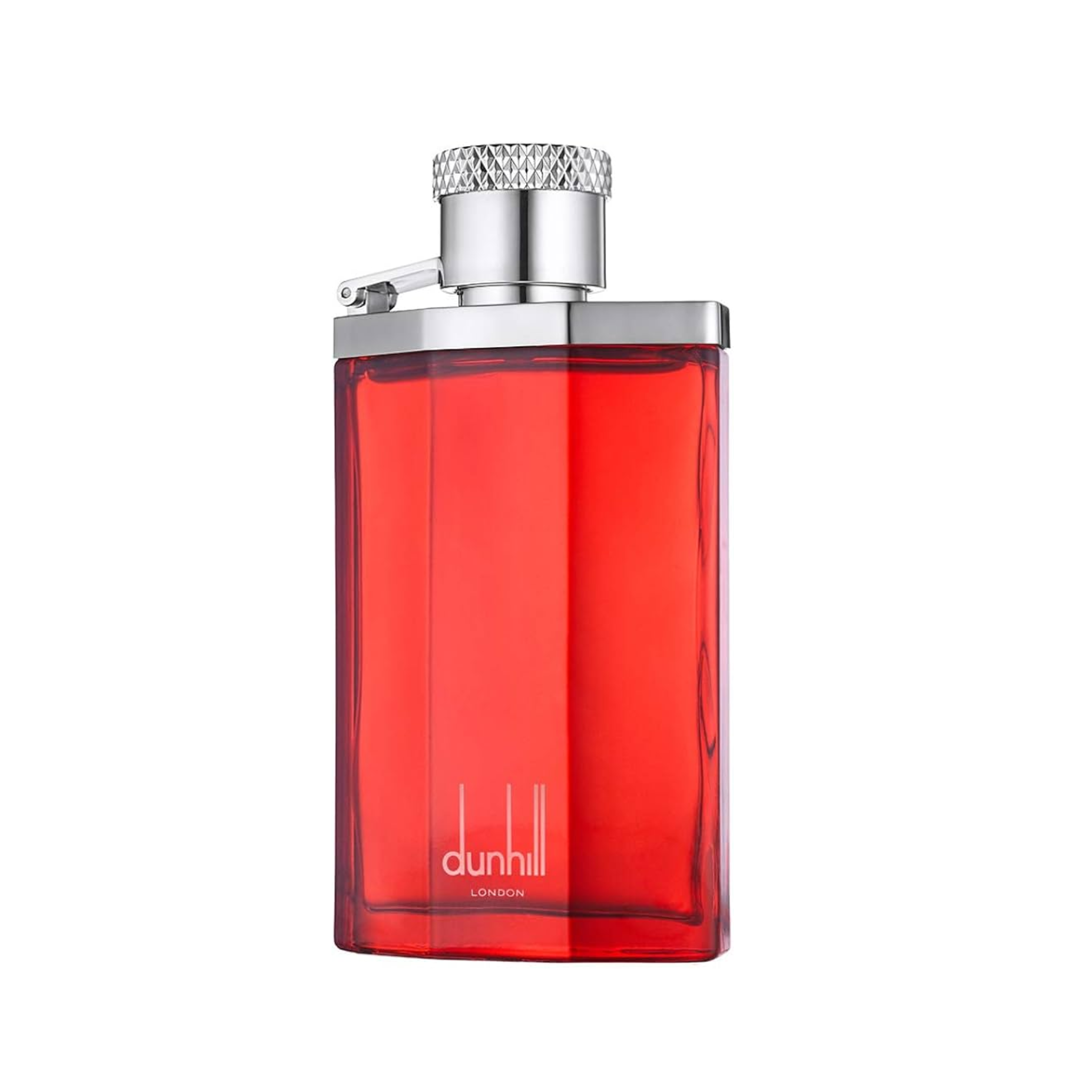 Dunhill Desire Red For Men EDT 100ml bottle front view featuring the striking ruby-red glass flask design