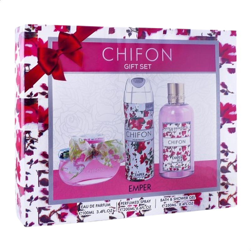 Emper Chifon 3-Piece Gift Set for Women (Perfume, Deo, Shower Gel) - Impressive Store Pakistan