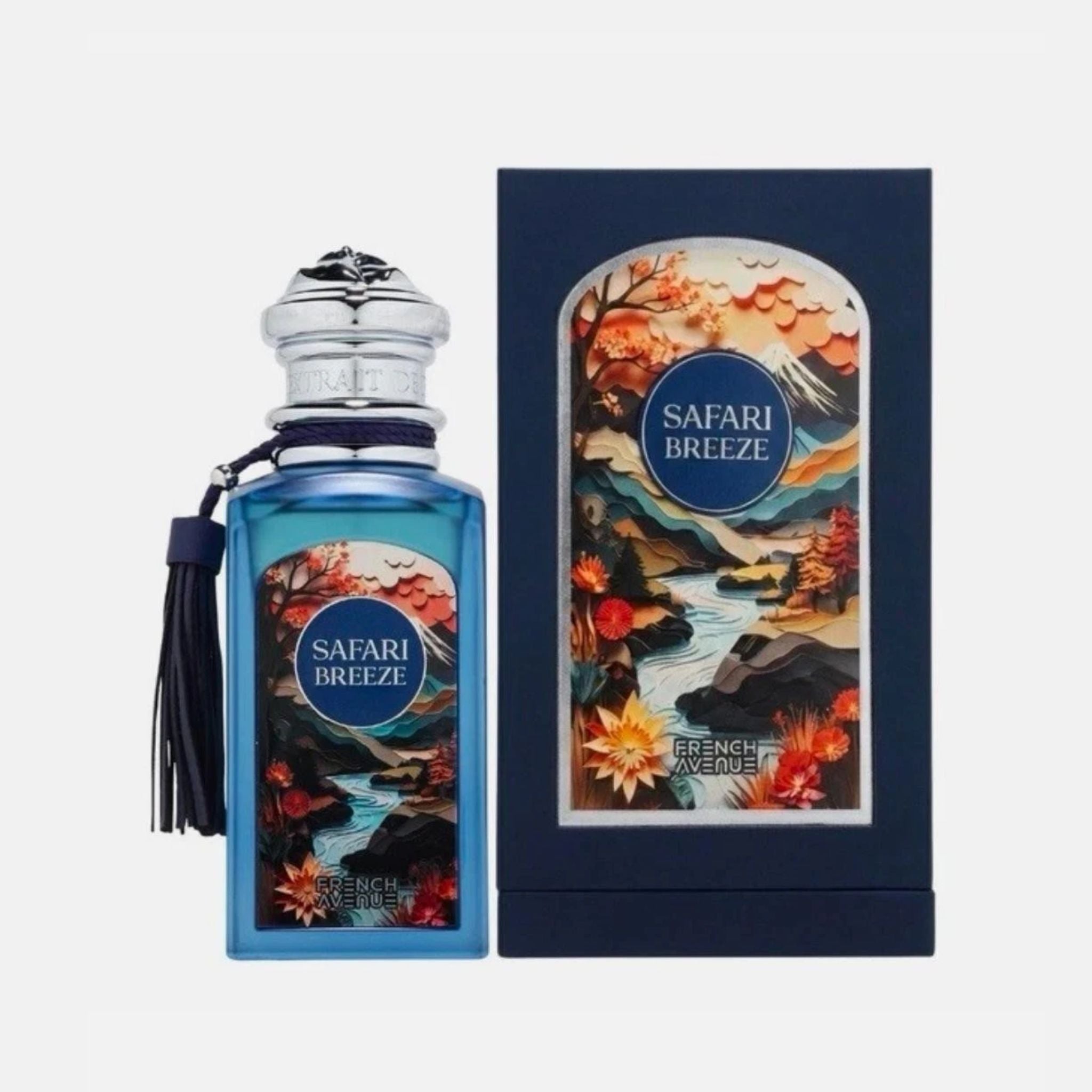 French Avenue Safari Breeze Perfume Bottle & Box for Men and Women 100ml.