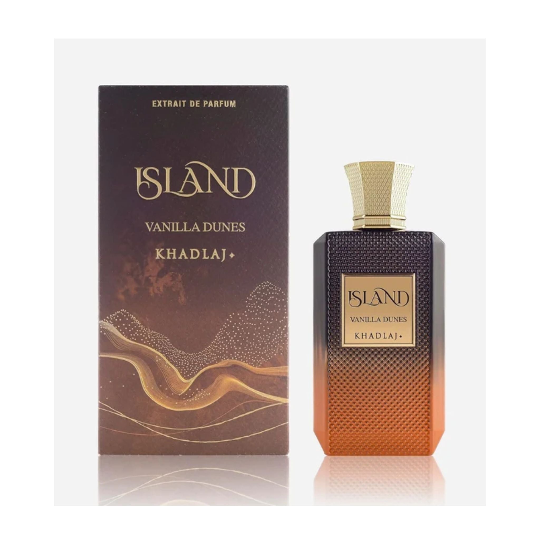 Island Vanilla Dunes Khadlaj Perfumes for women and men  Original Bottle & Box Packshort
