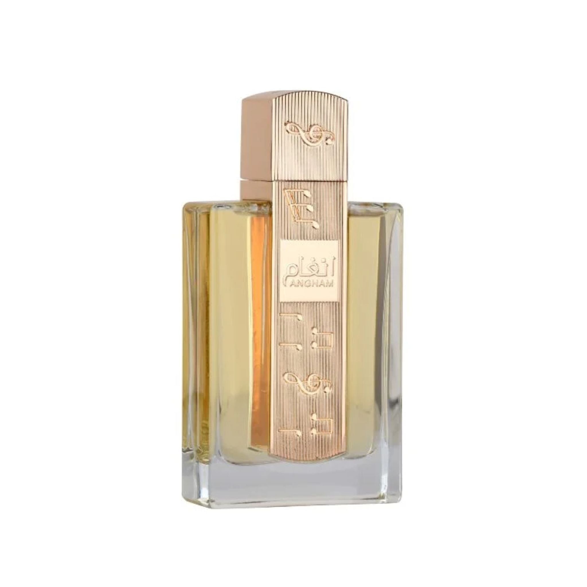 Lattafa Angham For Men And Women EDP 100ml bottle front view showcasing its elegant design.