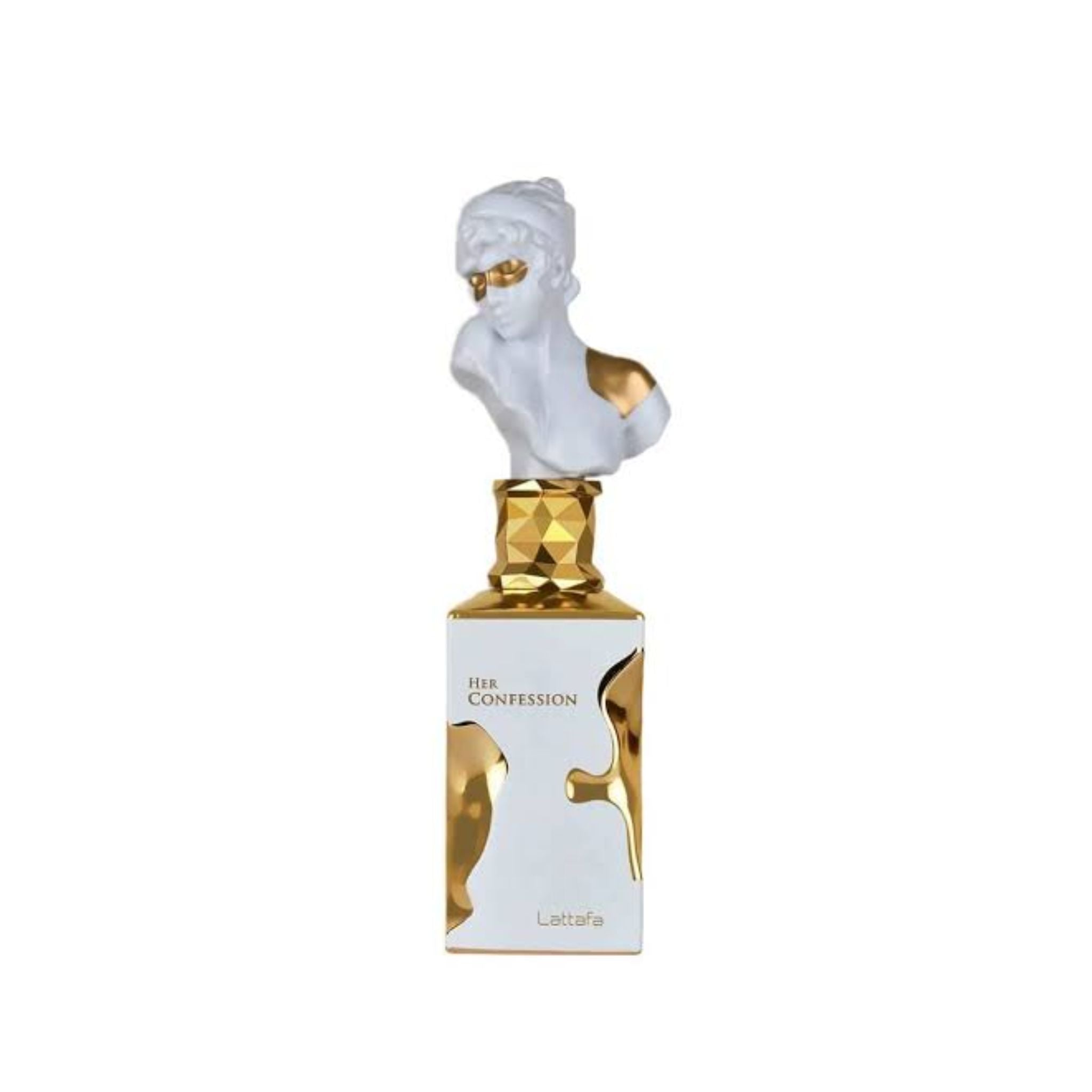 Lattafa Her Confession For Women EDP 100ml bottle front view showcasing its elegant design.