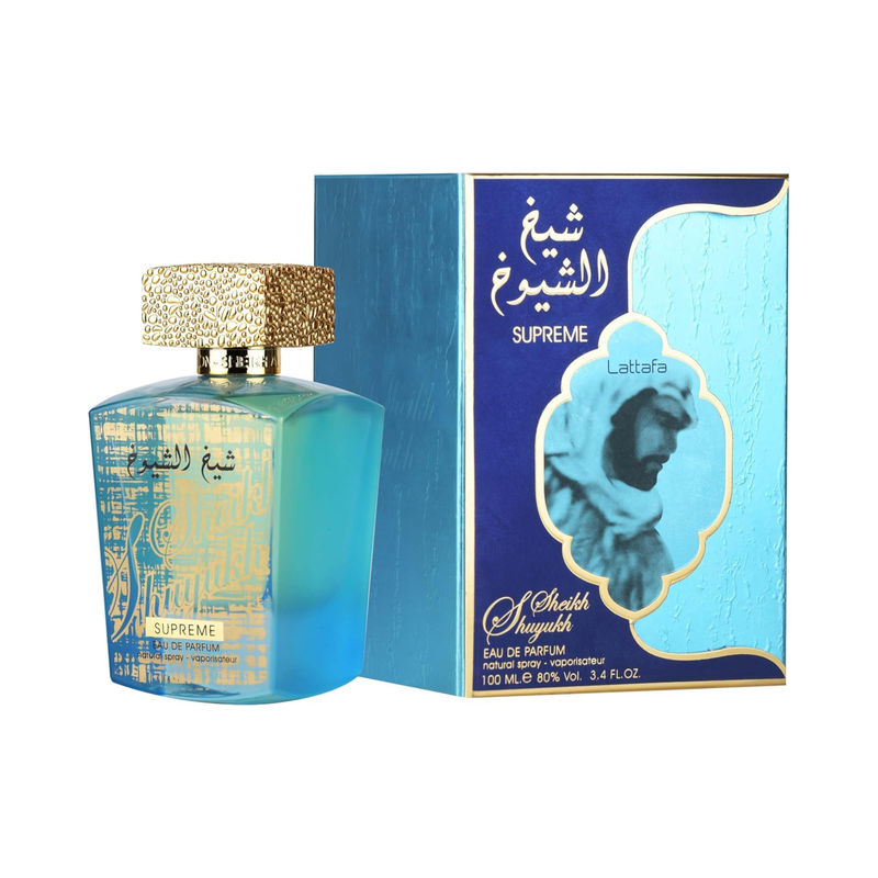 Lattafa Sheikh Al Shuyukh Supreme Edp 100ml Box and Bottle Packaging Original