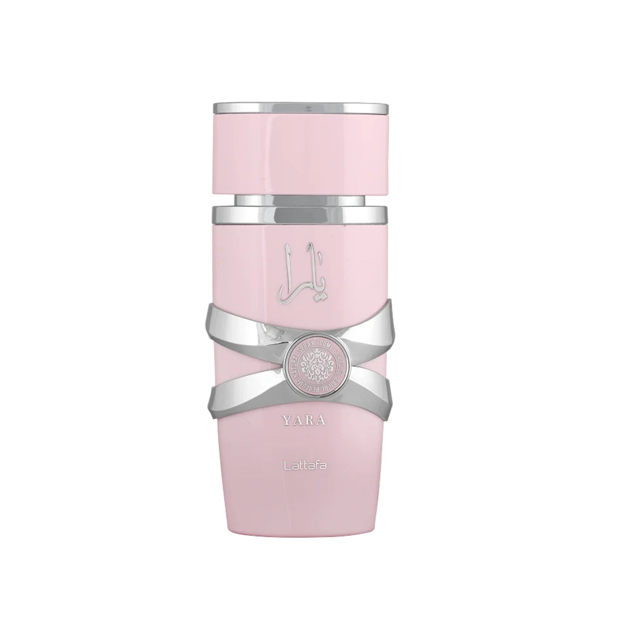 Lattafa Yara Women EDP 100ml original perfume bottle – pink cylindrical design