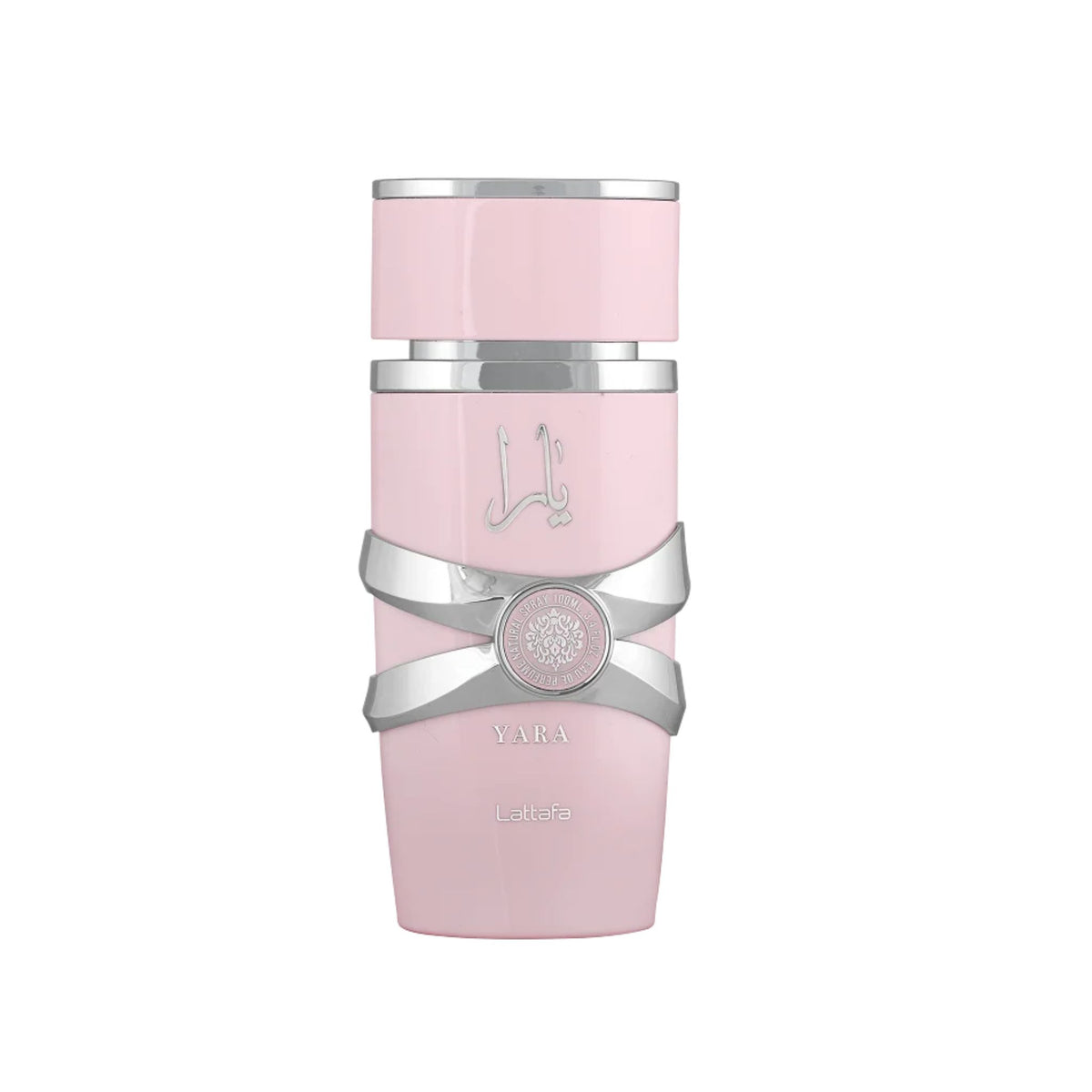 Lattafa Yara Women EDP 100ml original perfume bottle – pink cylindrical design