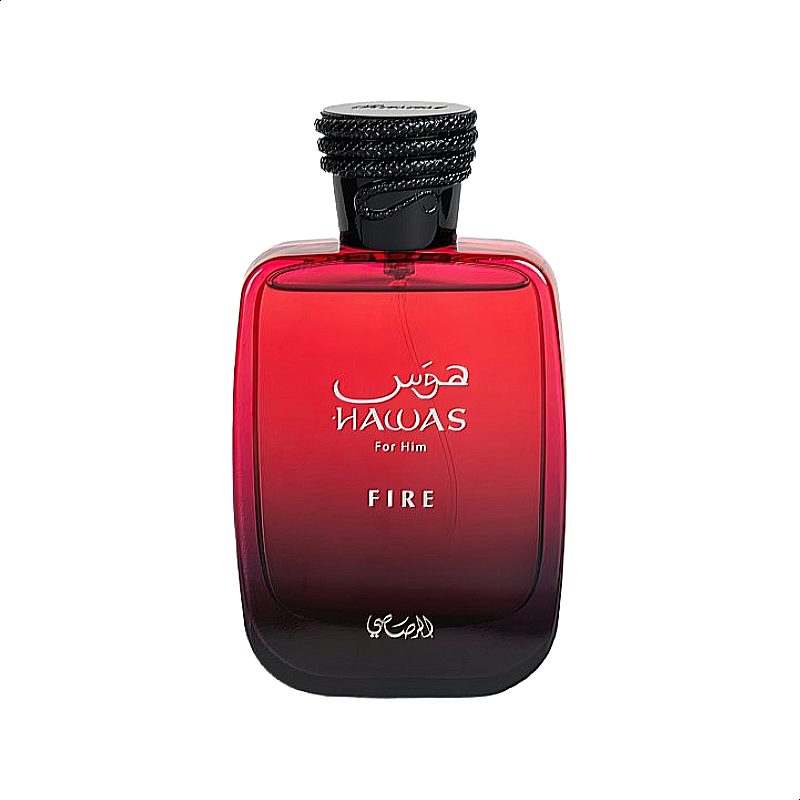 Rasasi Hawas Fire 2025 New Edition bottle and packaging - Authentic Unisex Fragrance in Pakistan