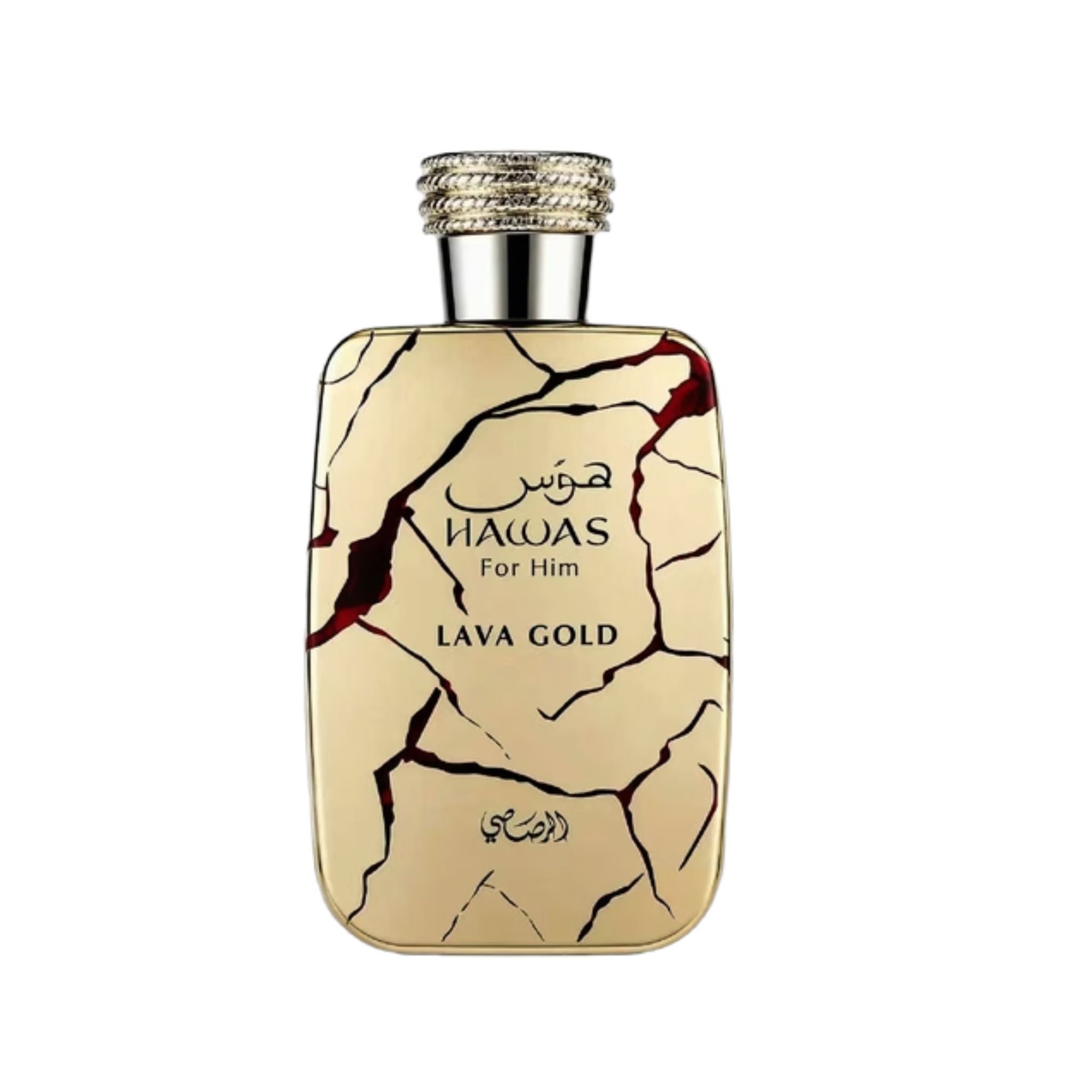 Rasasi Hawas Lava Gold EDP 100ml Bottle Front View Original Pakistan