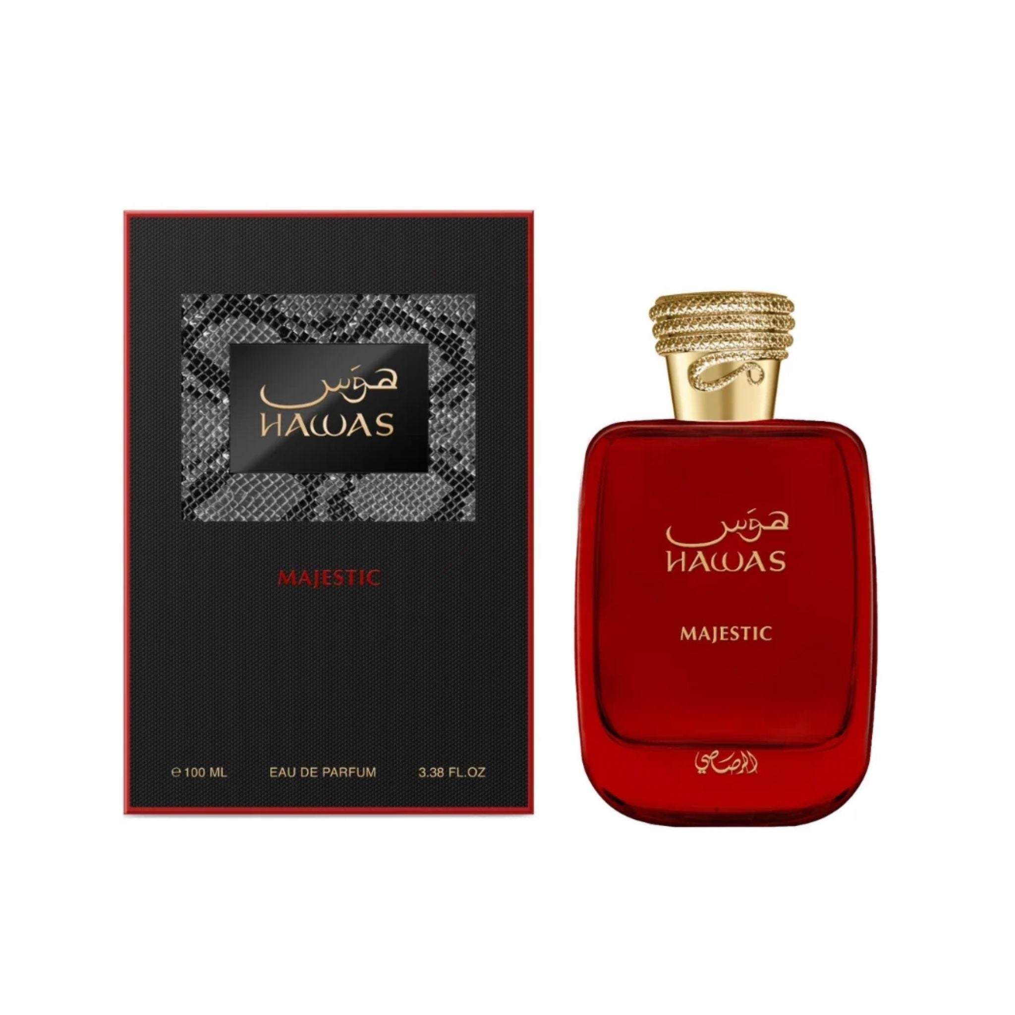 Rasasi Hawas Majestic Perfume Bottle and Box Packaging Authentic