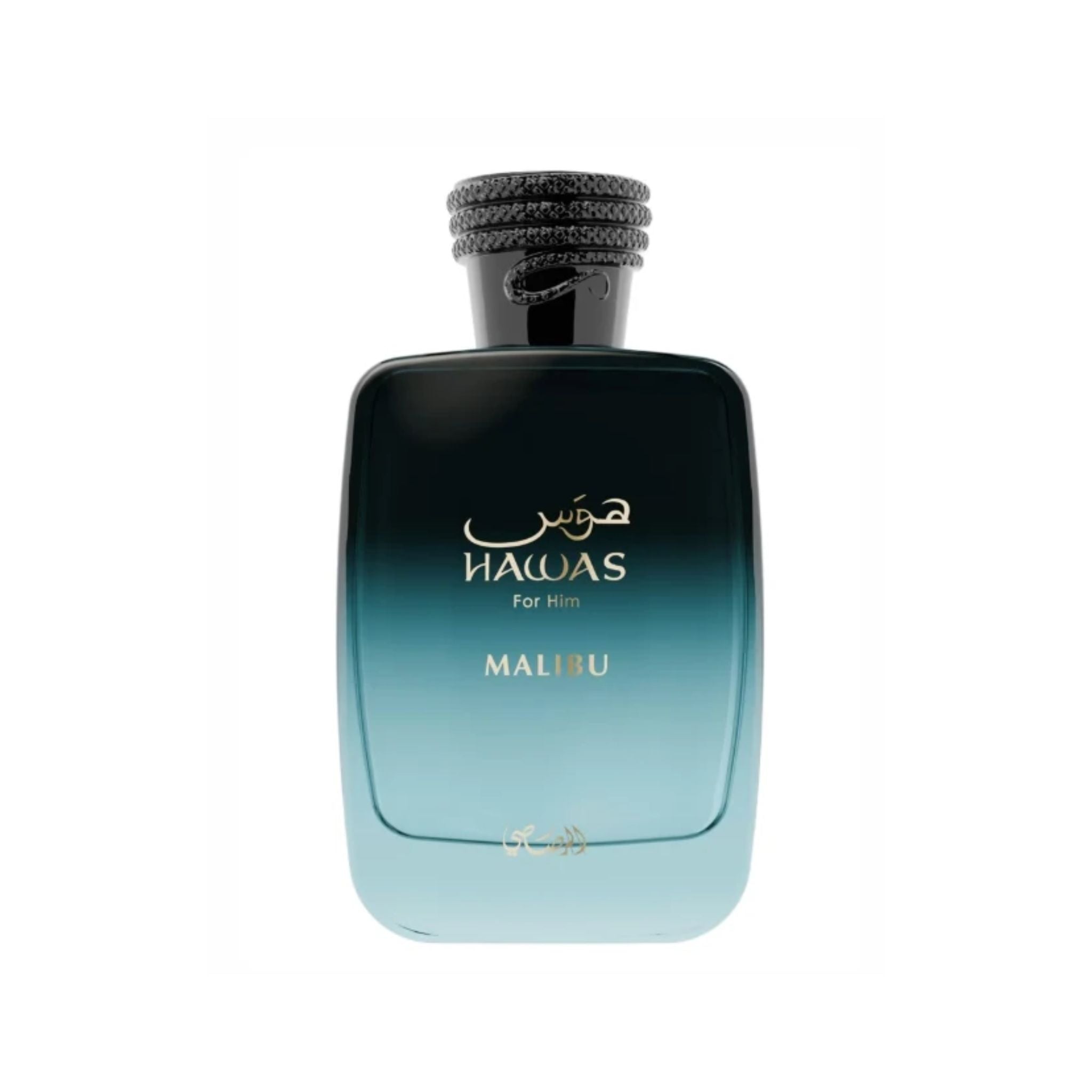 Rasasi Hawas Malibu Unisex EDP 100ml bottle front view original perfume in Pakistan