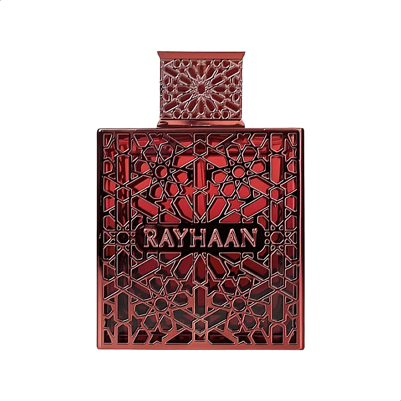 Rayhaan Crimson Perfume for men - Warm spicy fragrance with Cinnamon, Vanilla, and Tonka Bean notes.